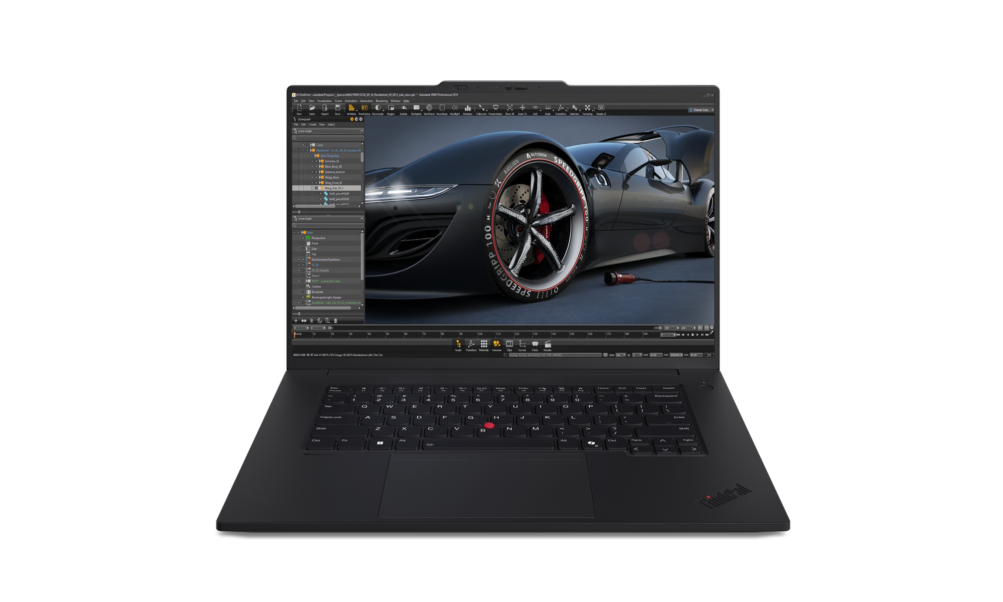 Lenovo ThinkPad P1 Gen 7 mobile workstation, open front view
