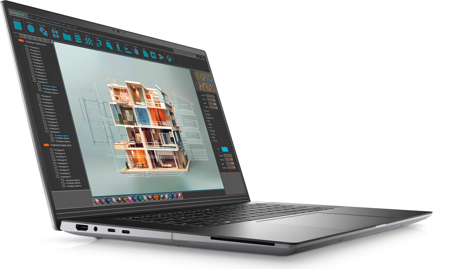 Dell Precision 5690 mobile workstation, open front view