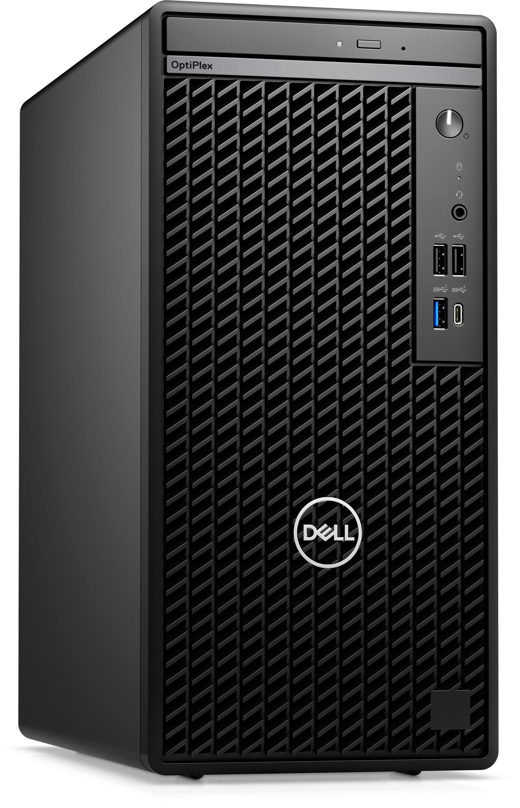 Dell OptiPlex 7020 Tower business desktop, front three-quarter view